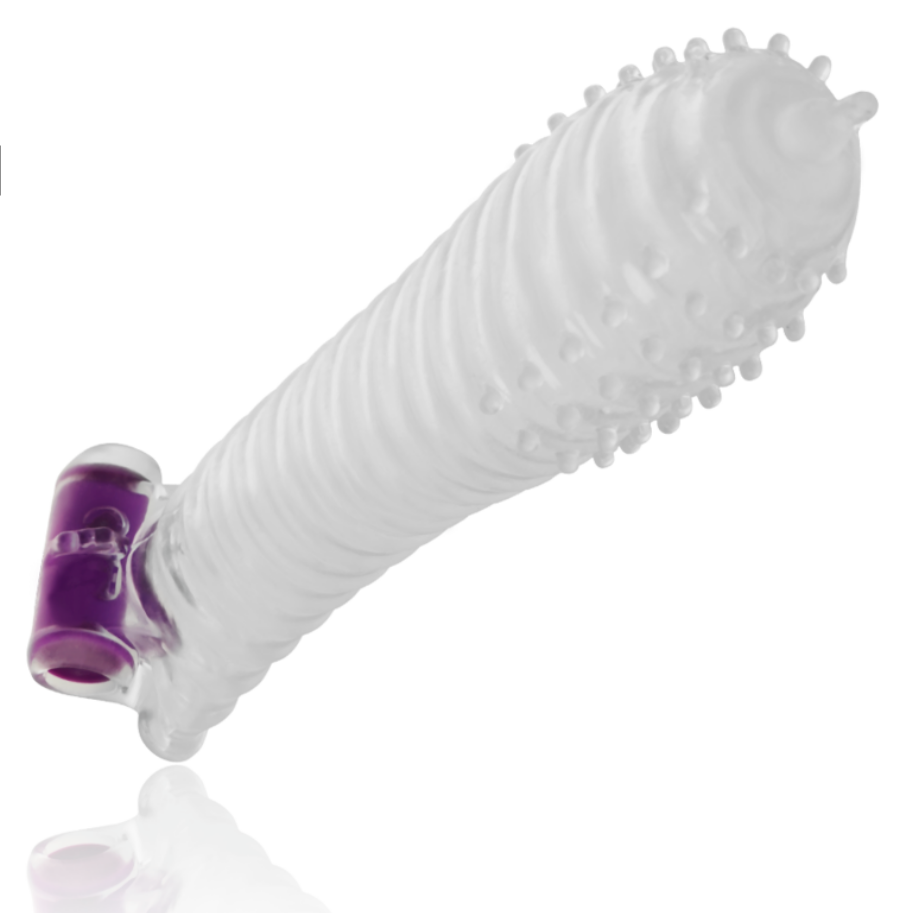 MANCHE PÉNIS TEXTURÉE OHMAMA AVEC BALLE VIBRANTE