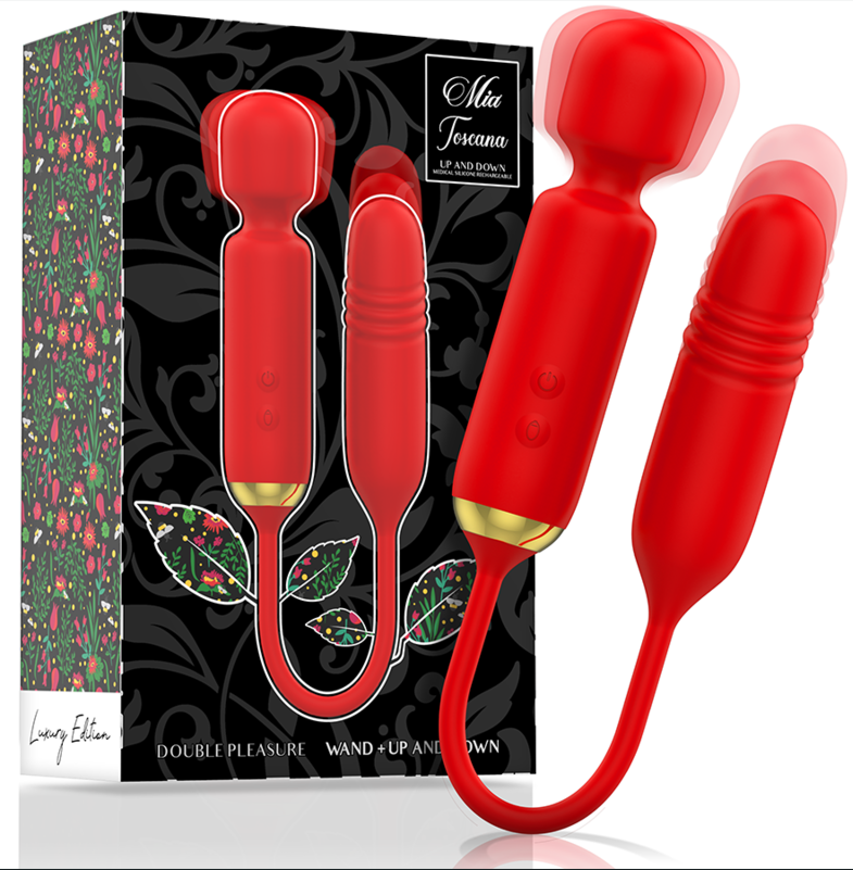 vibromasseur DOUBLE PLAISIR TOSCANA + HAUT ET BAS