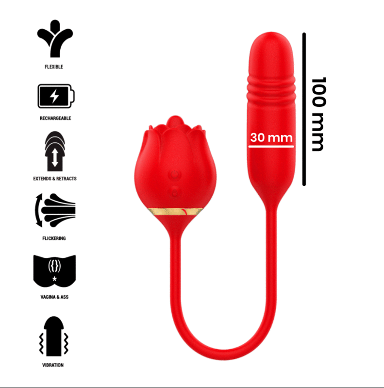 vibromasseur DOUBLE PLAISIR LÉCHANT + HAUT ET BAS