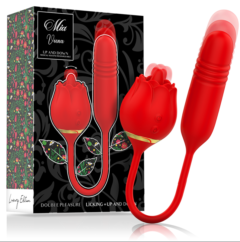 vibromasseur DOUBLE PLAISIR LÉCHANT + HAUT ET BAS