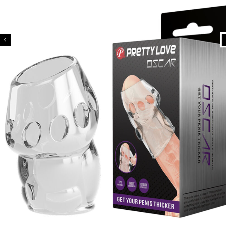 PRETTY LOVE - PÉNIS OSCAR PLUS ÉPAIS TRANSPARENT
