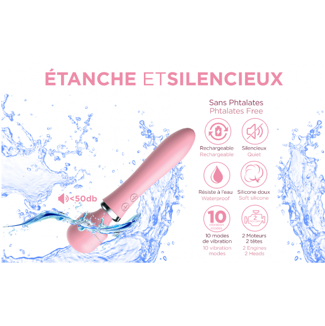 vibromasseur Powerful Wand Rose