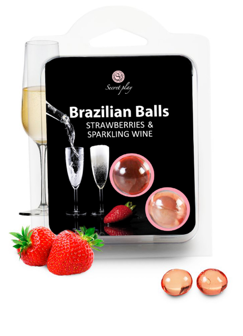 lubrifiant Set 2 brazilian balls straw-cham