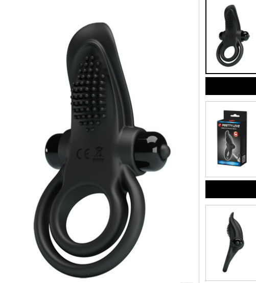 Double cockring vibrant à picots