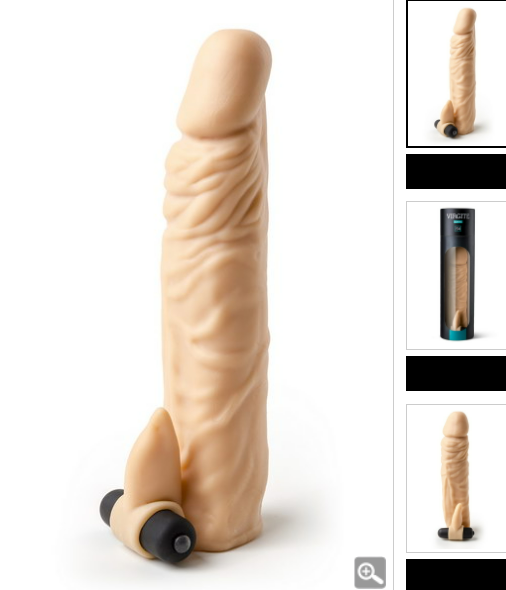 Gaine de pénis vibrante réaliste Virgite S4