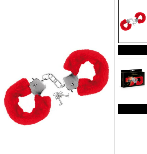 Menottes en fourrures rouge