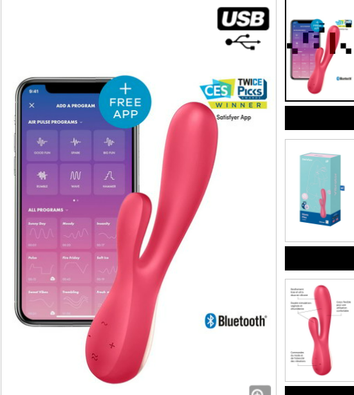 Vibromasseur rabbit connecté Mono Flex Satisfyer