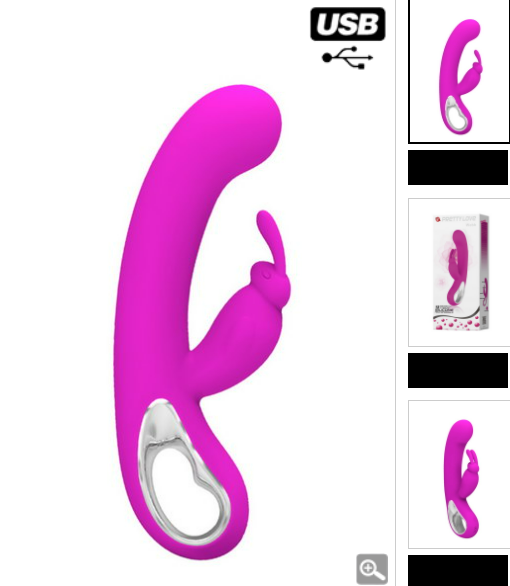 Vibromasseur rabbit USB Pretty Love Webb rose