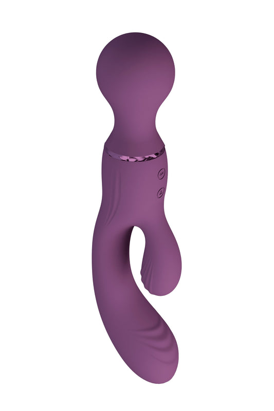 Vibromasseur rabbit 3-en-1 avec wand