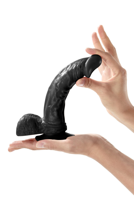 gode ventouse réaliste noir 21cm