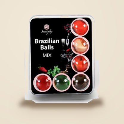 Boules brésiliennes lubrifiantes — set 6 fruits — packshot