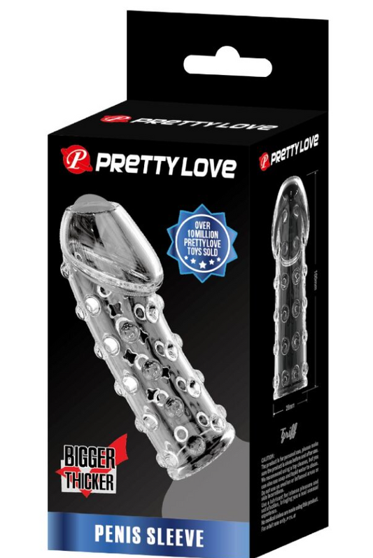 MANCHON DE PÉNIS SERRÉ ET VOLUMISANT TRANSPARENT