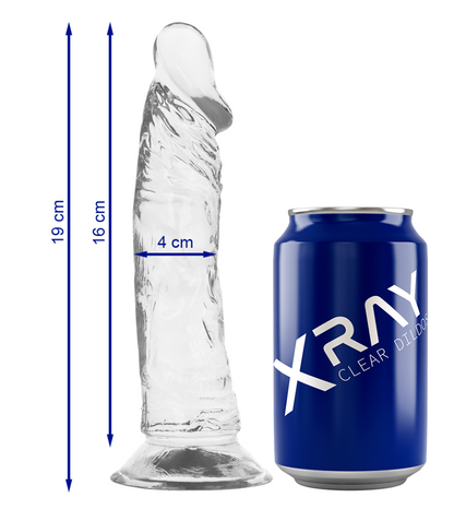 godes XRAY CLEAR COCK 19CM X 4CM