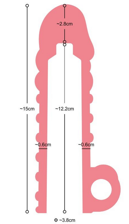 GAINE PÉNIS RÉALISTE S11 TRANSPARENTE