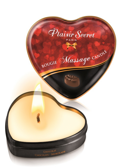 Bougie de massage cœur chocolat 35 ml