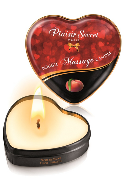 Bougie de massage cœur pêche 35 ml