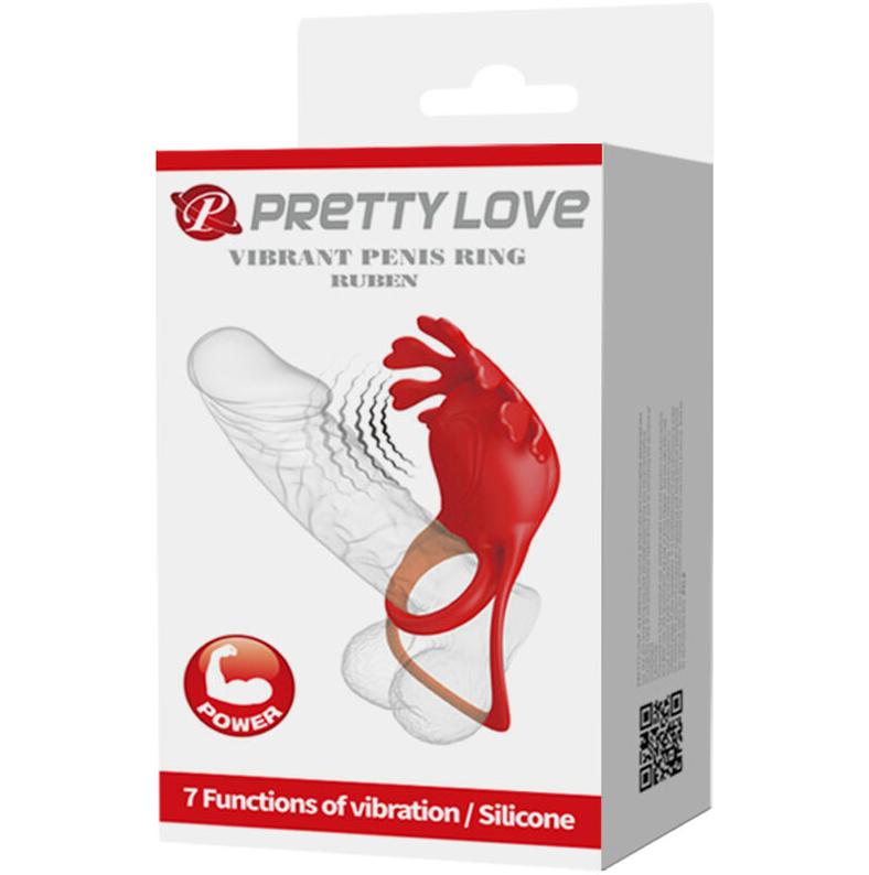 ANNEAU VIBRATEUR RUBEN 7 VIBRATIONS SILICONE ROUGE