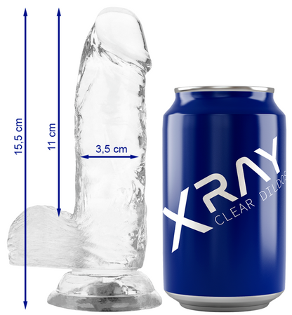 Gode X-Ray transparent 15,5 cm avec boules