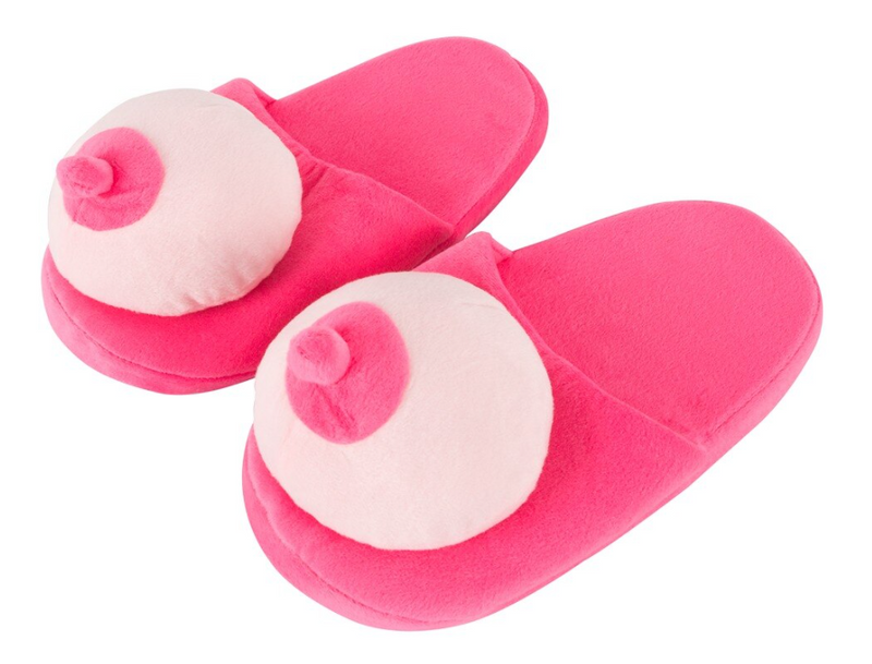 Chaussons en peluche seins