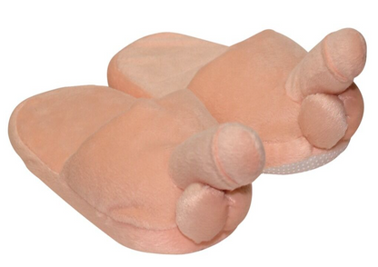 Chaussons en peluche pénis — jusqu'au 40