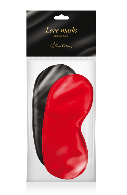 Duo de masques Love Masks — rouge & noir