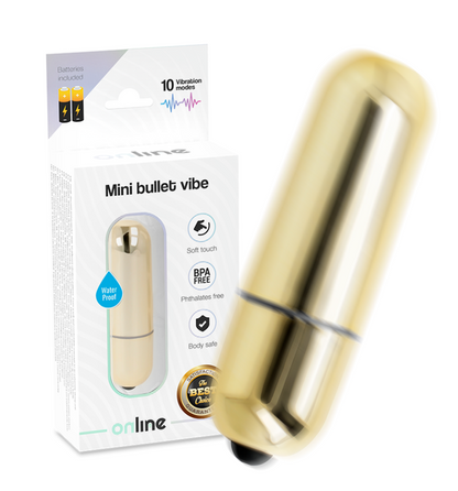 Mini balle vibrante dorée