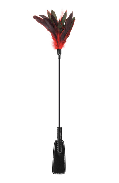 Cravache BDSM tapette main et plumes