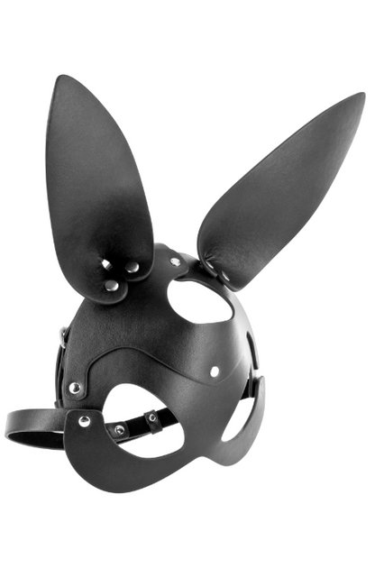 Masque lapin ajustable aspect cuir