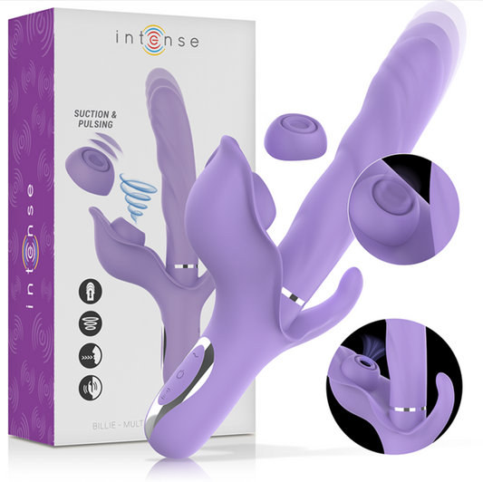 VIBRATEUR MULTIFONCTION  ONDES STIMULANTES AVEC BOUTON POUSSOIR VIOLET