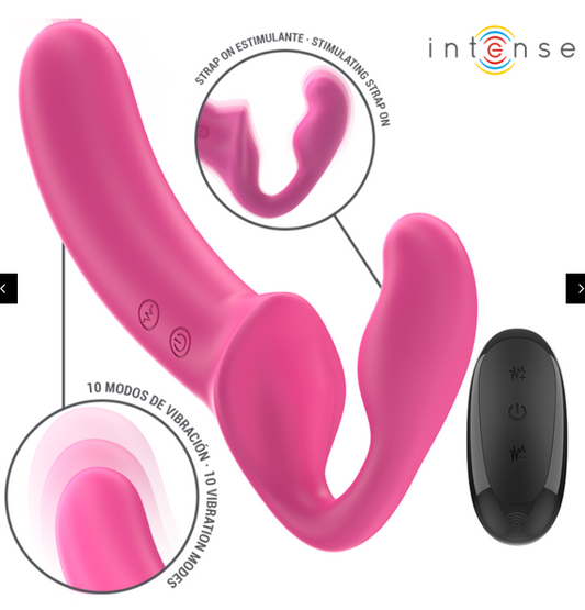 DOUBLE VIBRATEUR 20 CM ROSE TÉLÉCOMMANDE , AMY