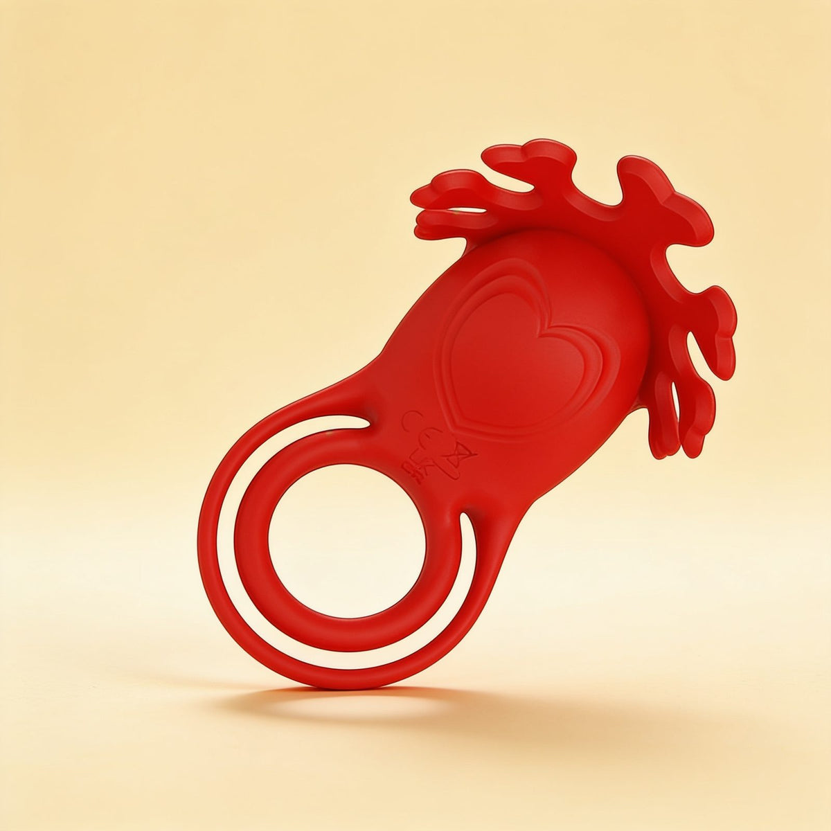 ANNEAU VIBRATEUR RUBEN 7 VIBRATIONS SILICONE ROUGE ou noir — packshot