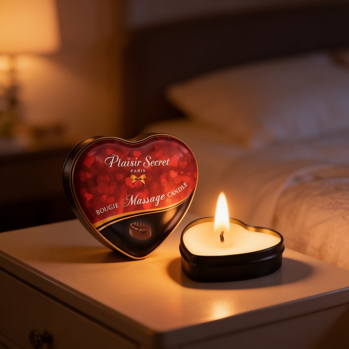 BOUGIE DE MASSAGE 35ML CHOCOLAT — mise en situation