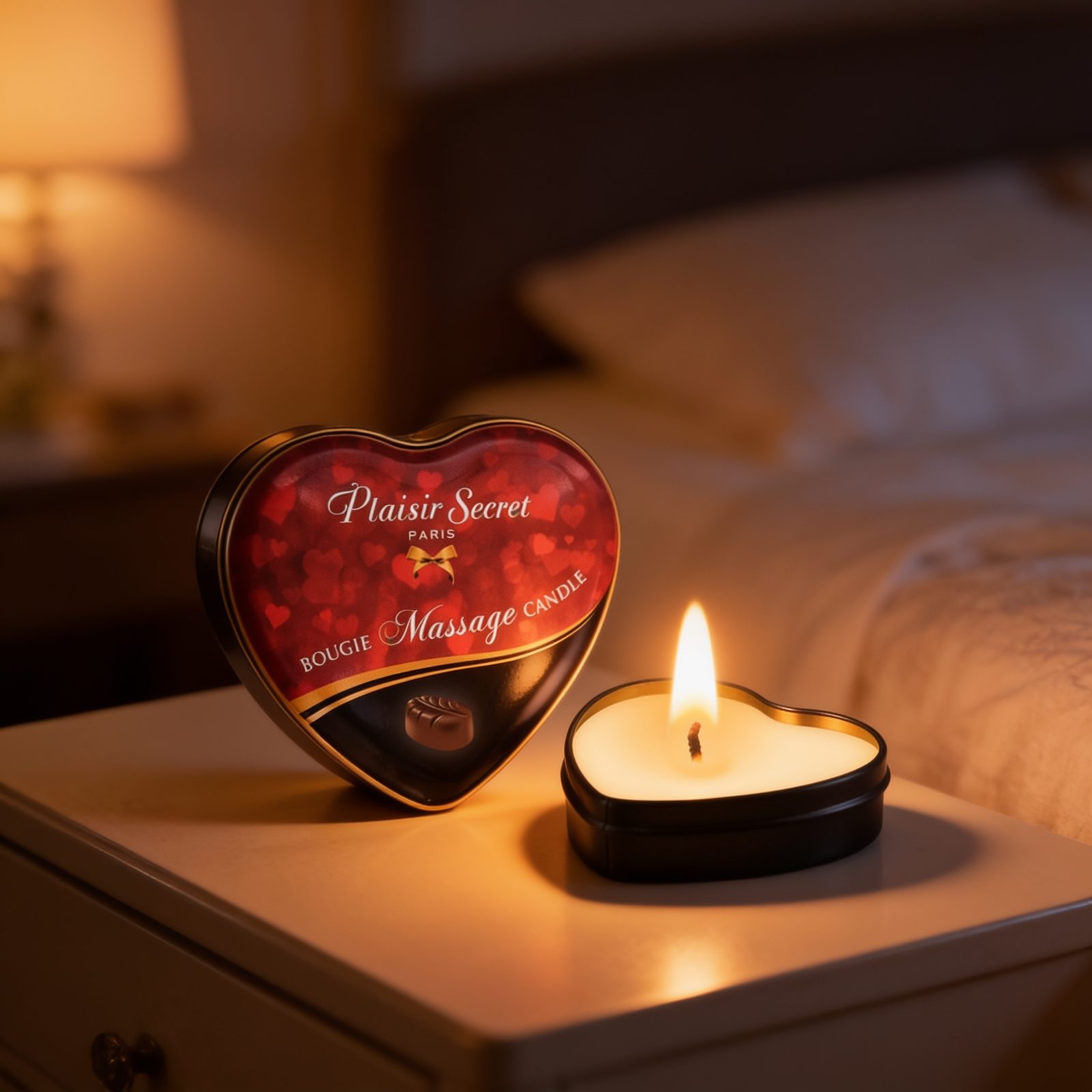 BOUGIE DE MASSAGE 35ML CHOCOLAT — mise en situation