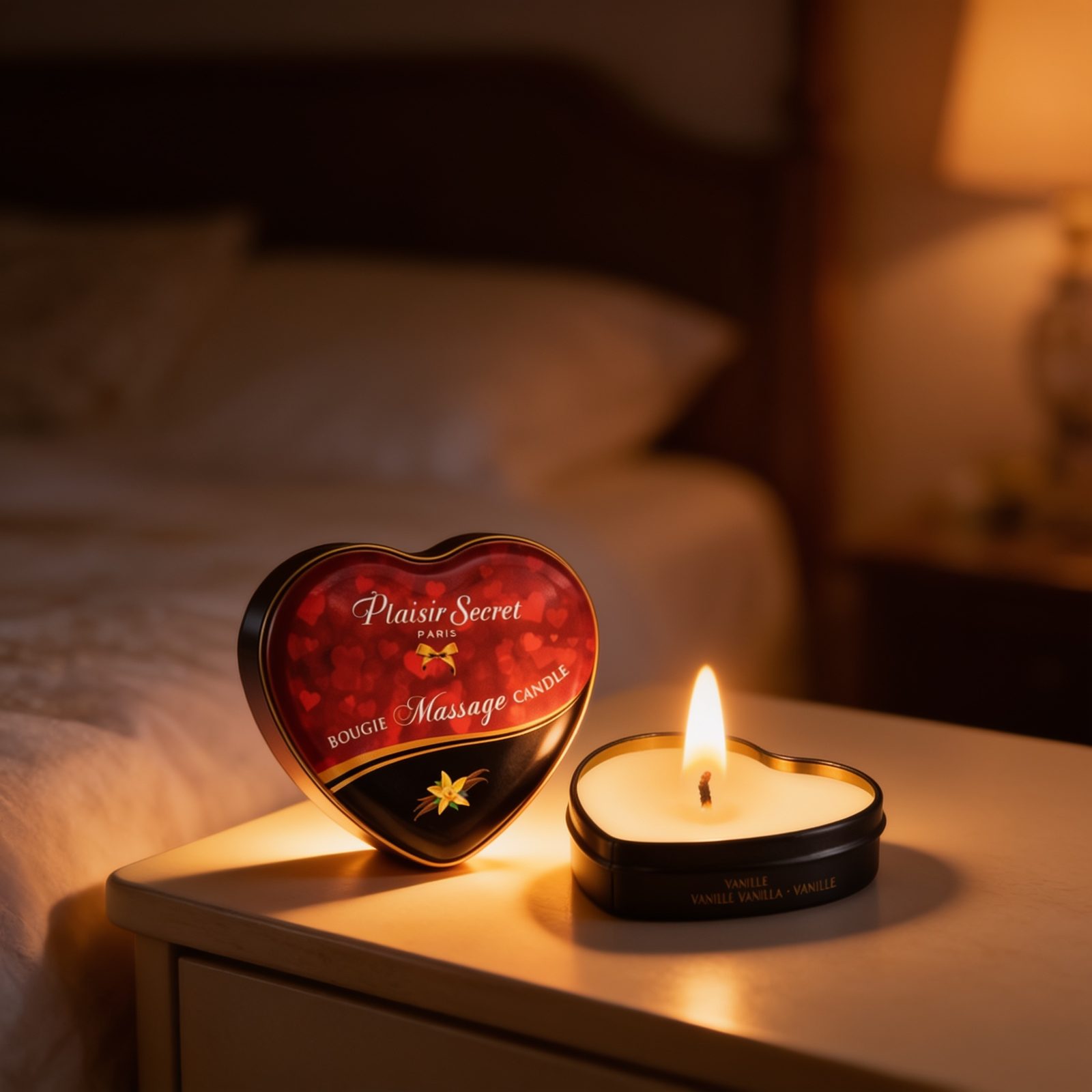BOUGIE DE MASSAGE 35ML VANILLE — mise en situation