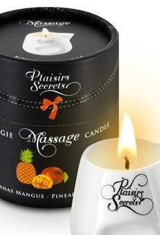 BOUGIE DE MASSAGE ANANAS/MANGUE 80ML — gros plan