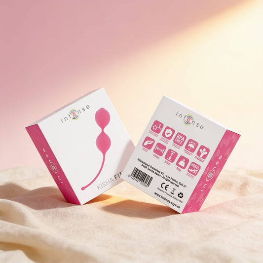 boules de geisha  KEGEL FUCHSIA — photo éditoriale sur lin drapé