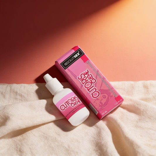 CLITORIS CREME 20ML — photo éditoriale sur lin drapé
