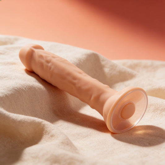 COCK MILLER SILICONE DENSITÉ COCKSIL ARTICULABLE 19,5 CM — photo éditoriale sur lin drapé