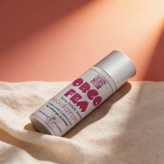 DEODORANT INTIME FEMME AUX PHEROMONES 75 ML — photo éditoriale sur lin drapé