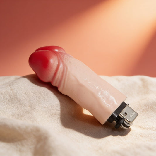 DIABLO PICANTE - BRIQUET PÉNIS — photo éditoriale sur lin drapé