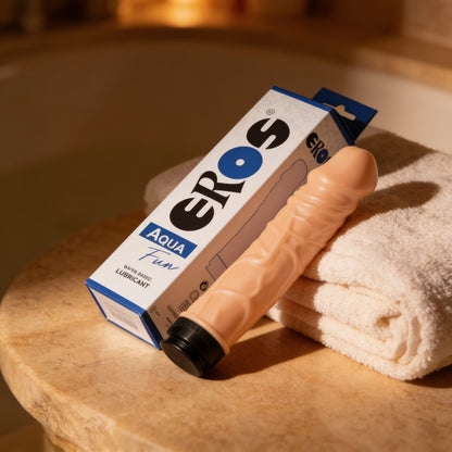 LUBRIFIANT DILDO ET À BASE D''EAU EROS AQUA FUN — mise en situation
