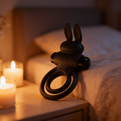 Double cockring vibrant rabbit OSMOND — mise en situation