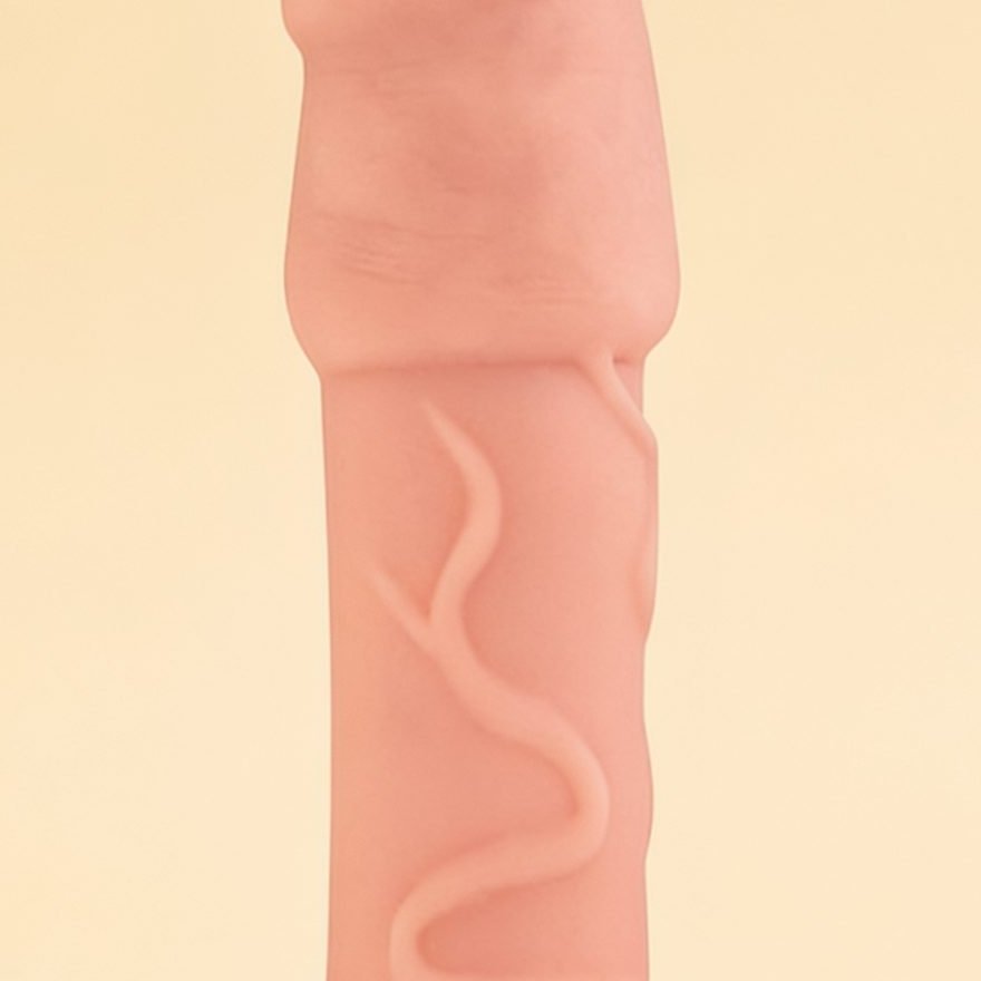 Gaine de pénis Extender Dicky Real Body — gros plan