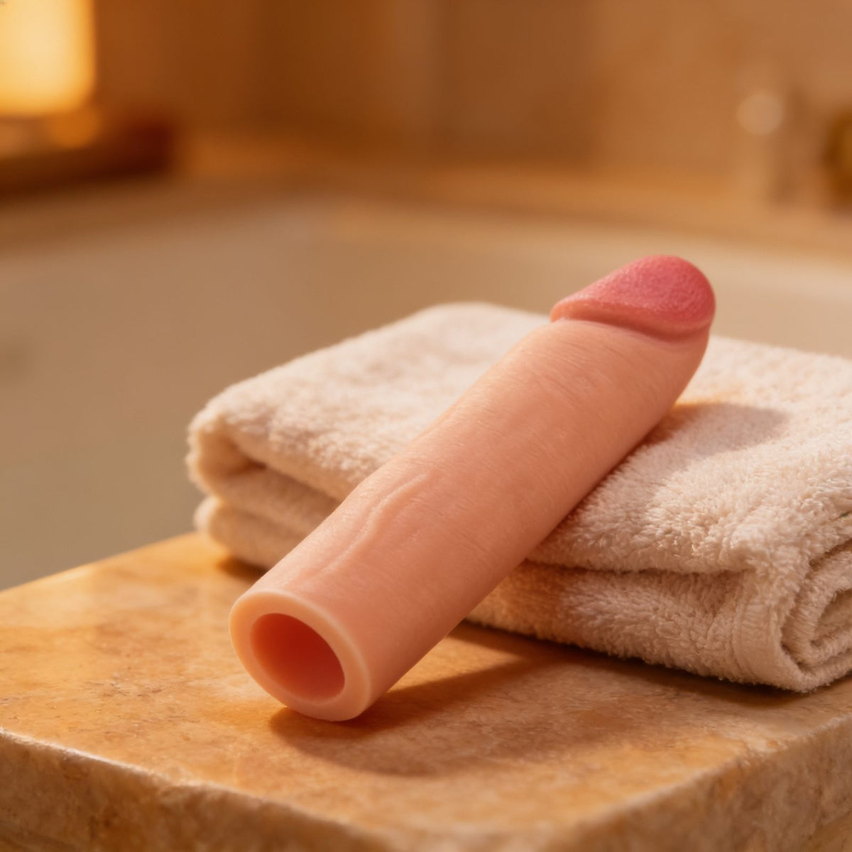 Gaine de pénis Extender Hardy Real Body — mise en situation