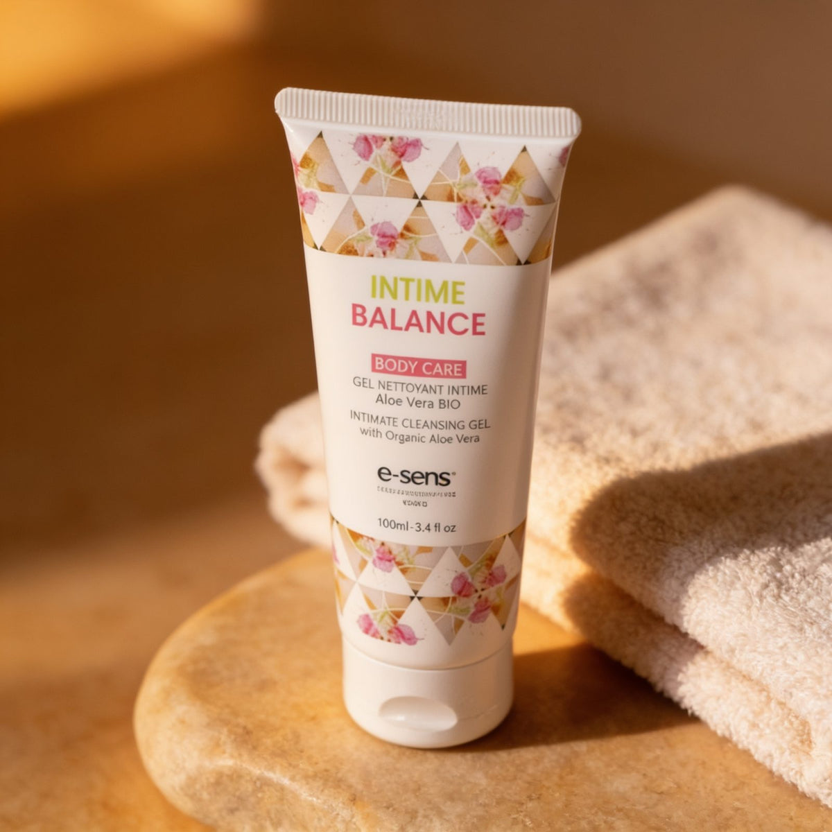 Gel nettoyant intime à l’Aloe Vera BIO — mise en situation