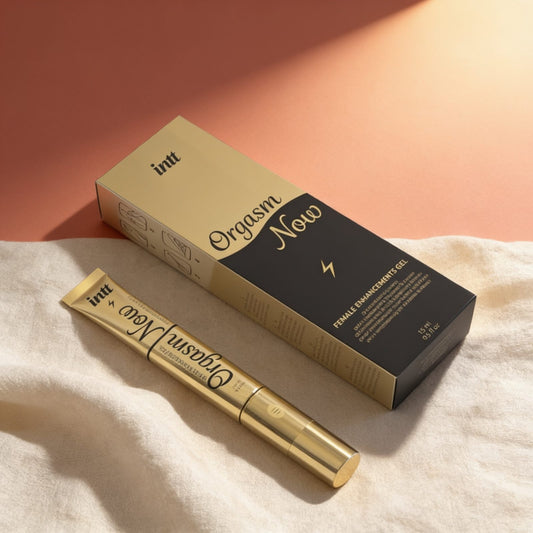 GEL STIMULANT VAGIN INTENSE AVEC APPLICATEUR VIBRATEUR — photo éditoriale sur lin drapé