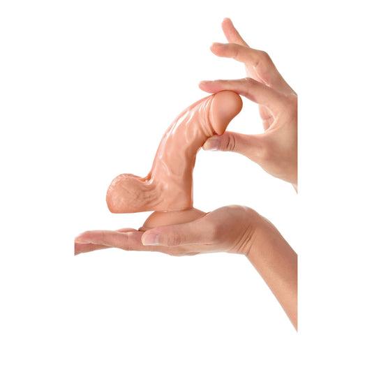 gode ventouse réaliste 13cm — photo éditoriale sur lin drapé