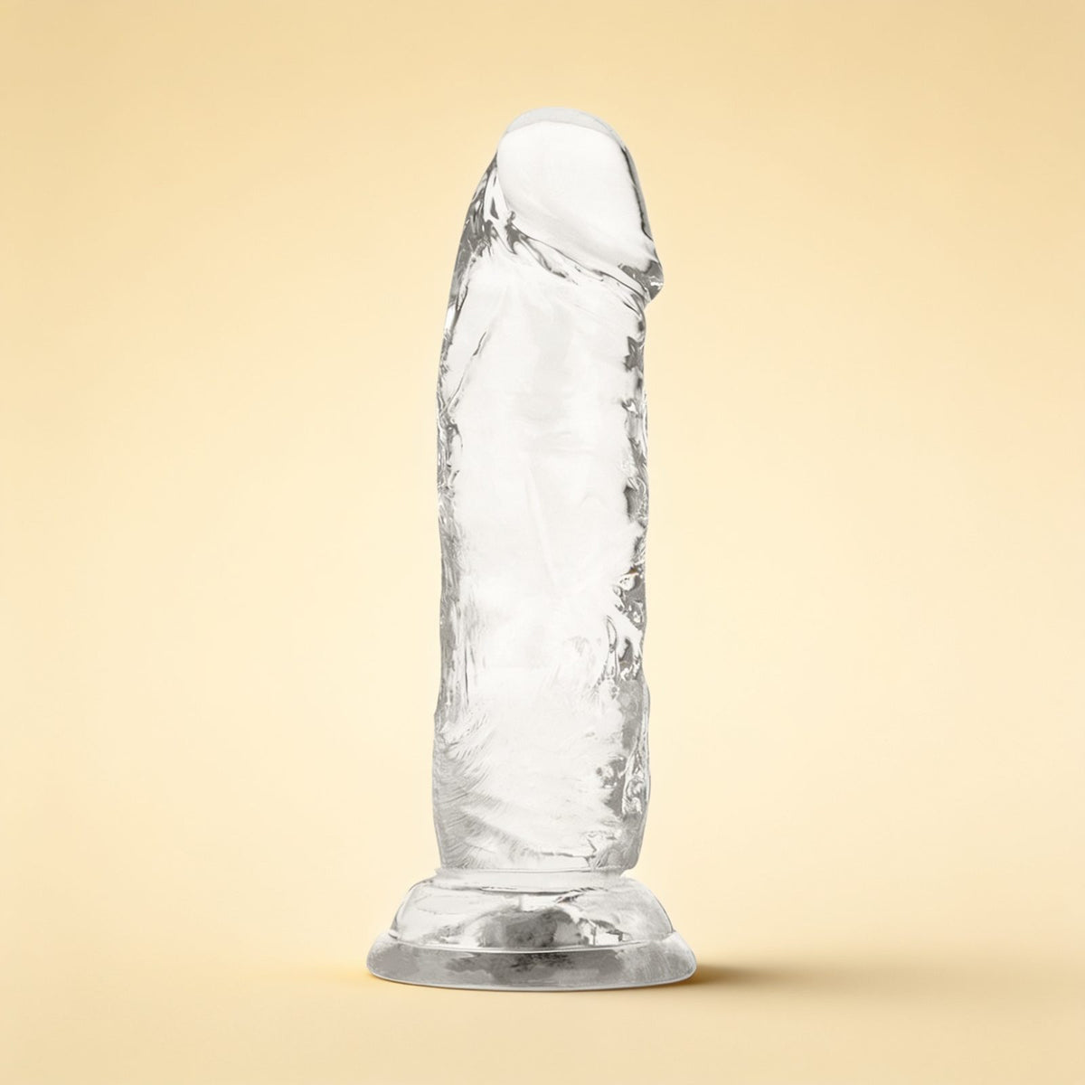 Gode X-Ray transparent 15,5 cm — packshot studio sur fond crème