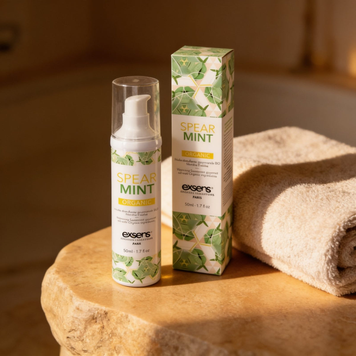 HUILE MASSAGE MENTHE FRAICHE BIO — mise en situation