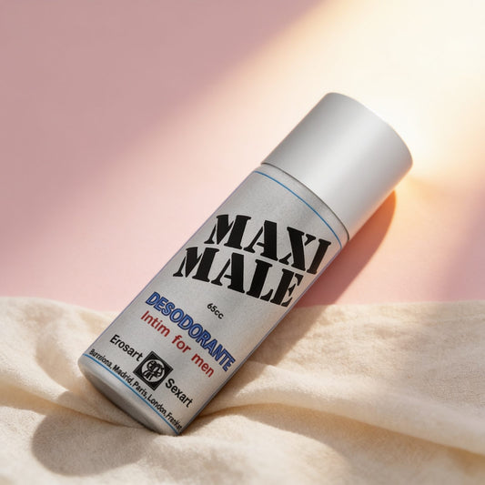 DEODORANT INTIMATE WITH PHEROMONES FOR MEN 75 ML — photo éditoriale sur lin drapé